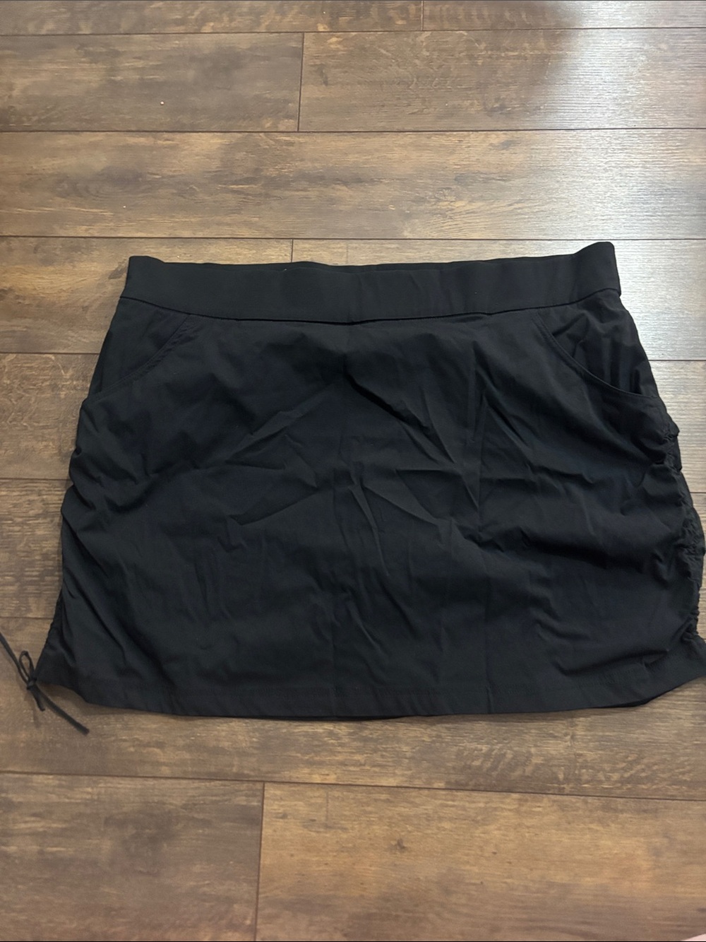 Columbia Black Athletic Mini Skirt with Drawstring Side